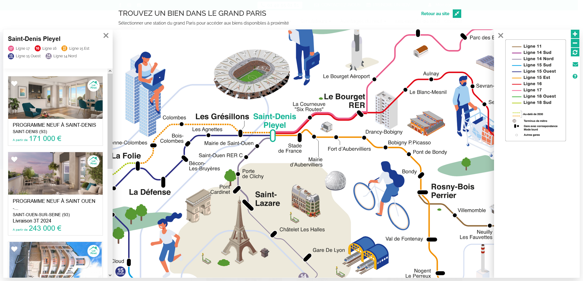 Carte intéractive Grand Paris